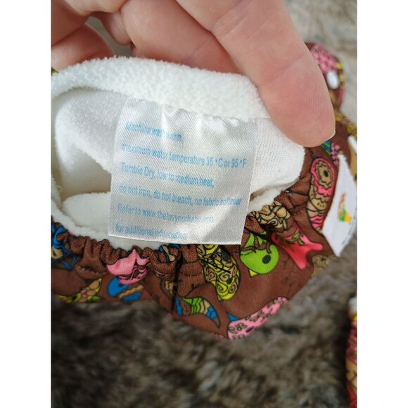 Reusable Kawaii Baby Cloth Diapers With Bird Print Adjustable Snaps 2-Pack Eco-F - Picture 7 of 9